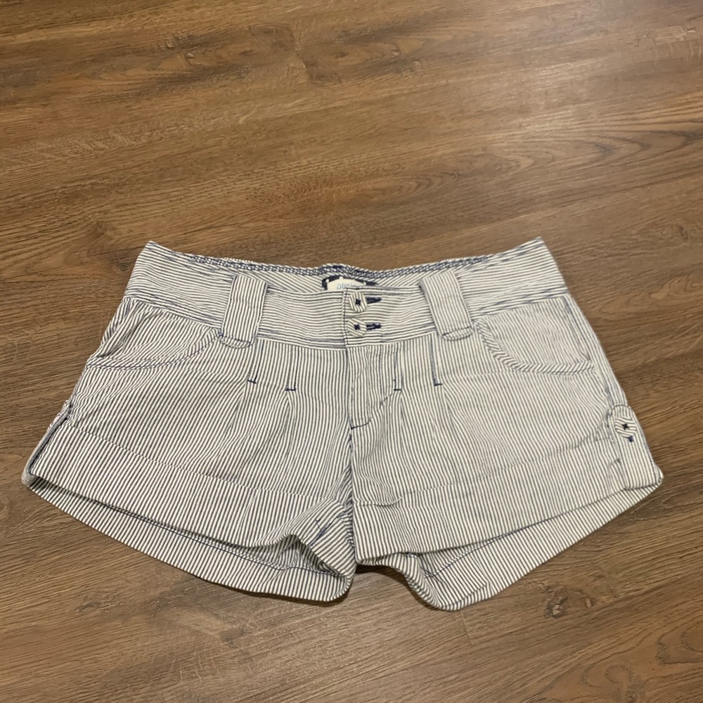 Blue and White Seersucker Shorts